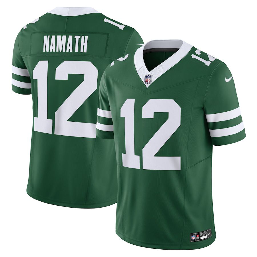 Men New York Jets #12 Joe Namath Nike Legacy Green Vapor F.U.S.E. Limited NFL Jersey